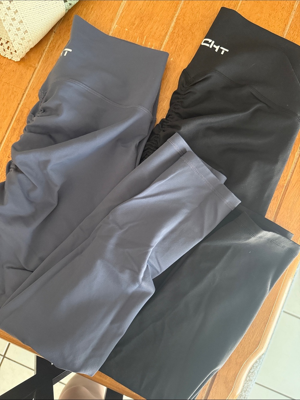 Echt athletic Leggings Set in Black & Charcoal